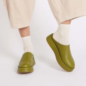 Olive Green Clogs/Mules